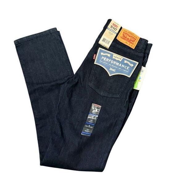 Levi's 510 Skinny Fit Performance Jeans Boys Casual Zip Fly Denim Pants New - Picture 8 of 9